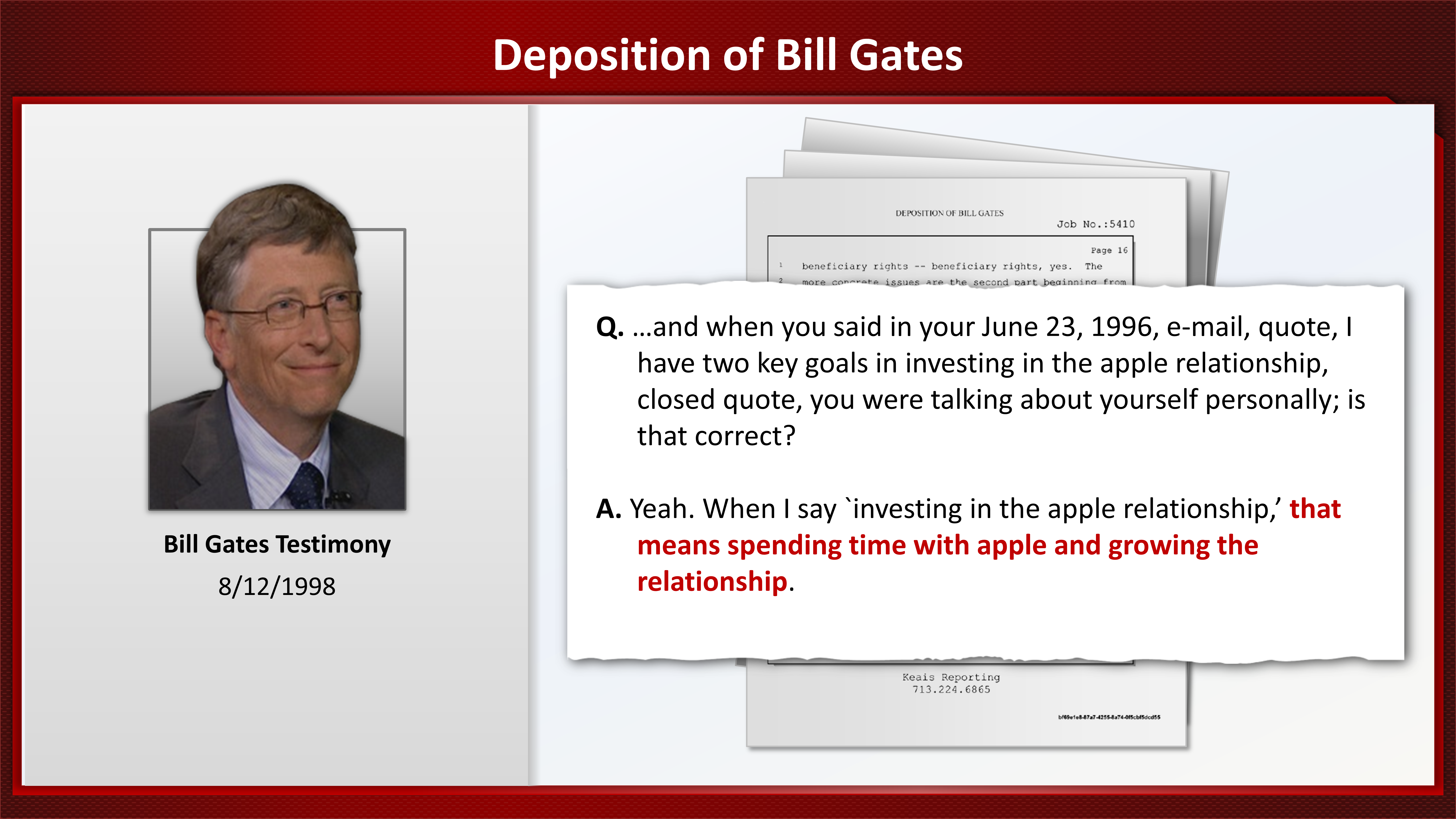 Deposition Excerpt